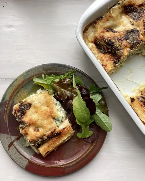 An Inspired Dish for Layered Pasta with Summer Squash and A Trio of Cheeses